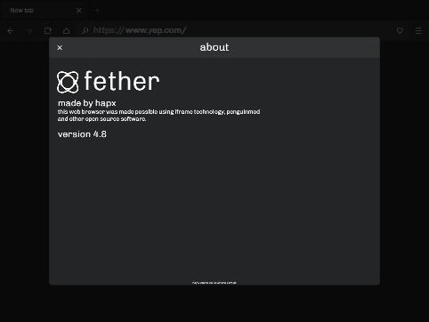 fether web browser